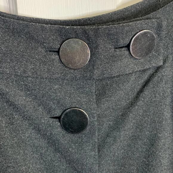 Anthropologie Elevenses Gray Pleated Flare Military Punk Style Skirt W-400 Sz 6 - Picture 3 of 7